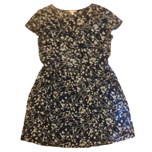 GAP Navy and white floral v-neck pleated dress with pockets Small - Picture 8 of 8